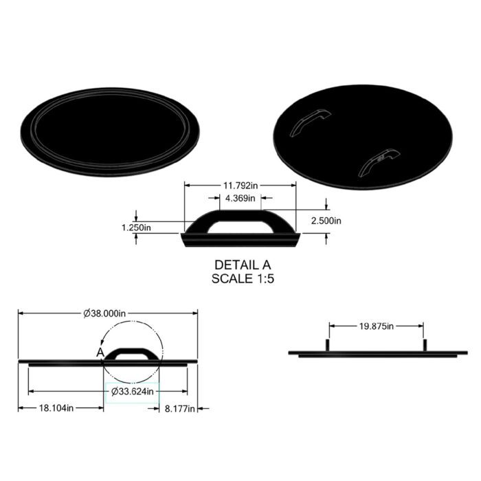 Modern Black Fluted Panel Cold Plunge Tub - Image 4
