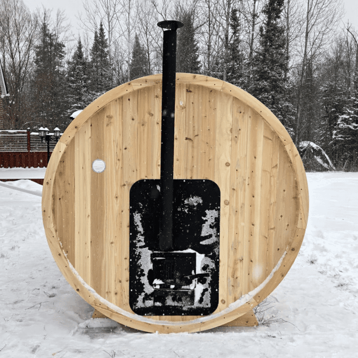 Barrel Sauna with Porch - Image 4